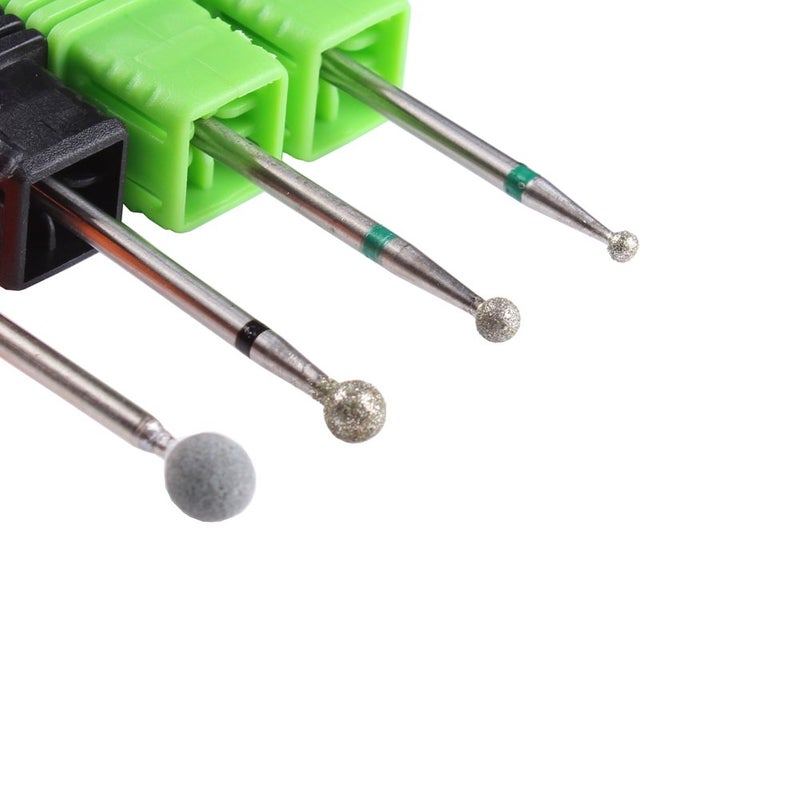 MZCMSL 4PCS Cuticle Clean Drill Bit Diamond Nail Bit Ball Head Stone File Manicure Pedicure Nail Art Tools - Image 2